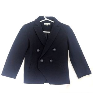 Petit Clair Textured Lined Navy Blazer Size 3